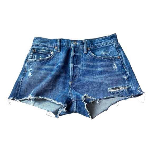 AGOLDE Parker Vintage Cut Off Short Lowkey Sz 27 100% Organic Cotton A026C-1141 - Picture 3 of 6